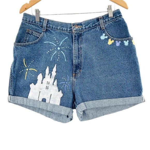 Gitano Vintage Denim Hand Painted Disney Mickey Mouse High Waisted Jean